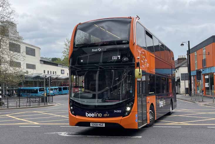 First Beeline Alexander Dennis Enviro400MMC 34383